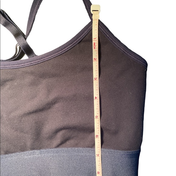 Tory Sport 2 Tone Blue Sports Bra with Adjustable Crossed Spaghetti Straps Small - Picture 7 of 9